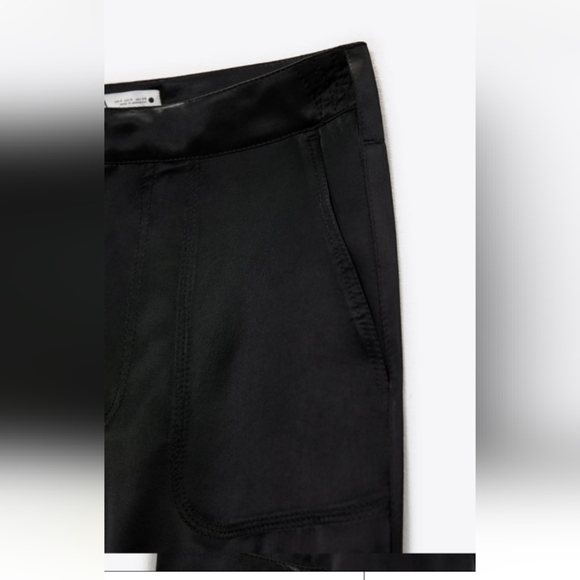 Zara Flowy Satin Cargo Pants Sz-M - Picture 9 of 15